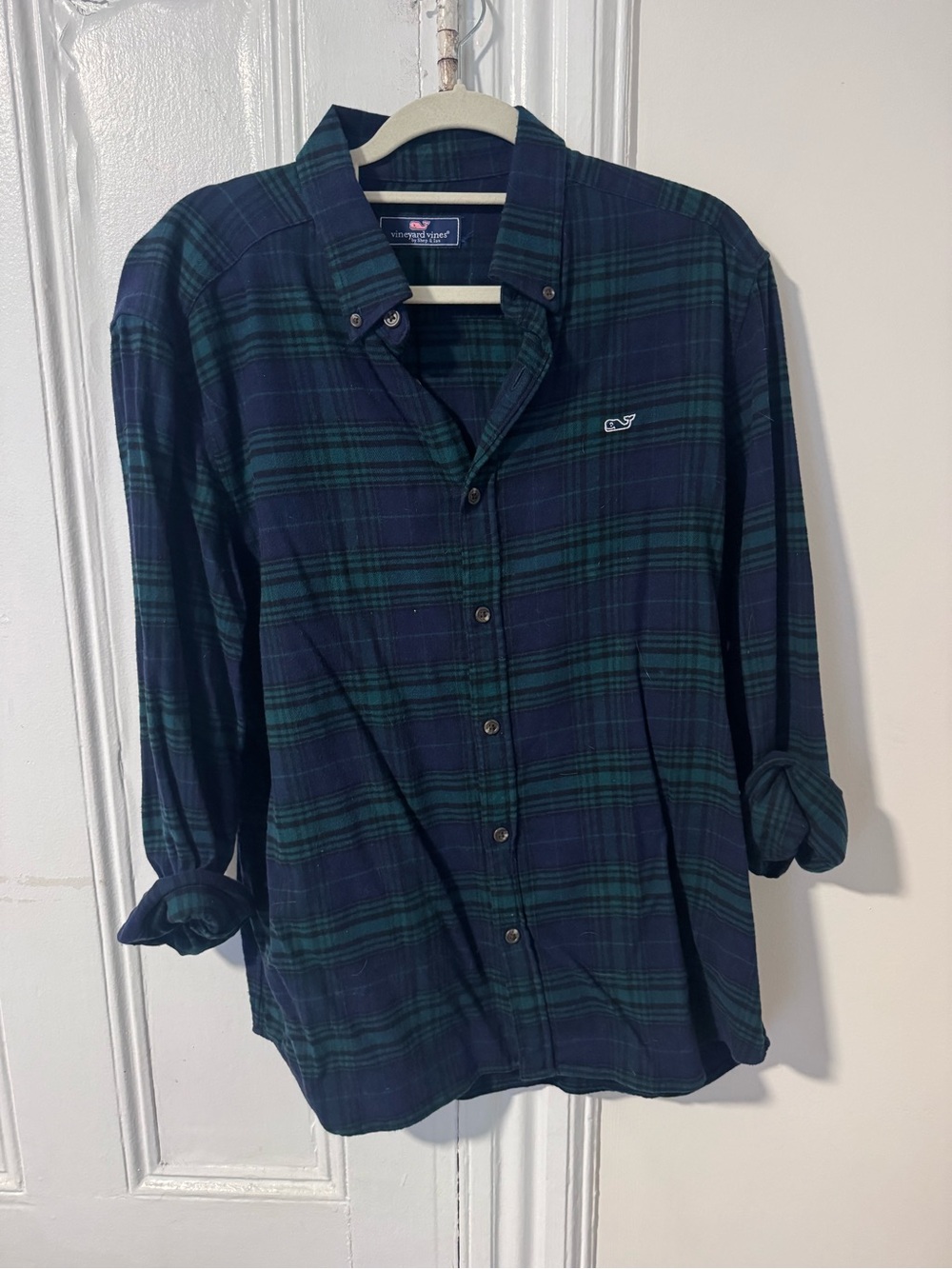Vineyard Vines Blackwatch Navy and Green Flannel